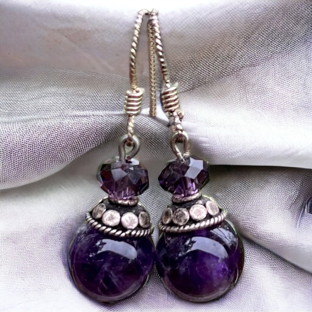 Handmade Amethyst Earrings